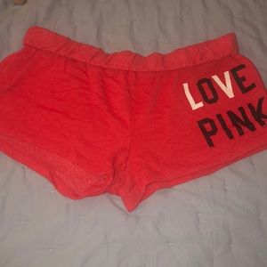 PINK red lounge shorts